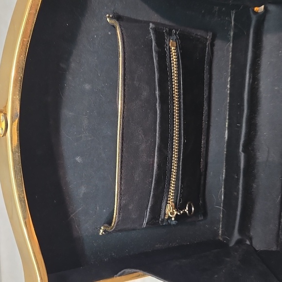 Vintag1960s TYROLEAN Bag Tapestry Cloth Embroidered Puffed Puffy Victorian Purse - Picture 12 of 13